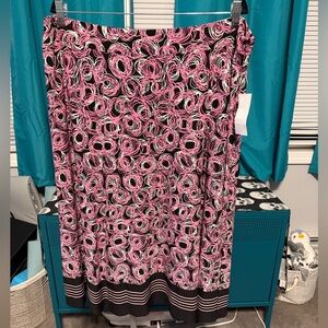 Gorgeous BNWT studio 1940 26/28 Pink and Black Patterned Women's Skirt